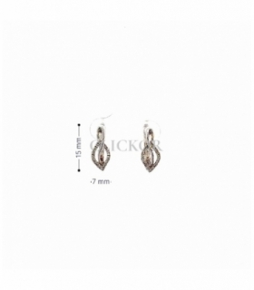 PENDIENTES BRILLANTE ORO BLANCO 18KT