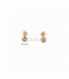 PENDIENTES BEBE ORO 18KT CON CIRCONITAS