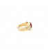 ANILLO ORO BICOLOR 18KT PIEDRA ROJA