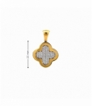 COLGANTE ORO 18KT FLOR CON CIRCONITAS