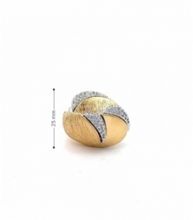 ANILLO MODERNO ORO BICOLOR 18KT