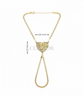 PASAMANO ORO 18KT CORAZON CON CIRCONITAS