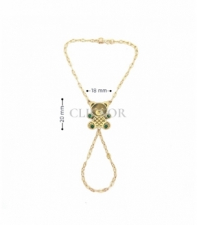 PASAMANO ORO 18KT OSITO CIRCONITAS