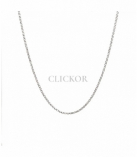 CADENA FORZADA ORO BLANCO 18KT