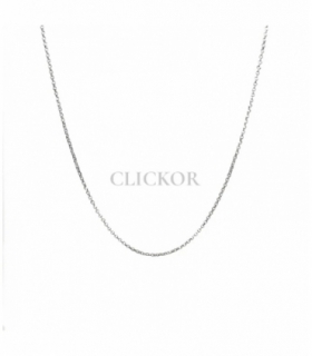 CADENA FORZADA ORO BLANCO 18KT