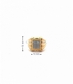 SELLO ORO BICOLOR 18KT RECTANGULAR