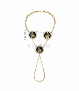 PASAMANO ORO 18KT CORONAS CON CIRCONITAS