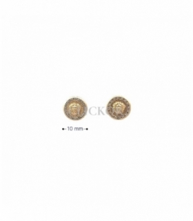 PENDIENTES ORO 18KT MEDUSA CIRCONITAS