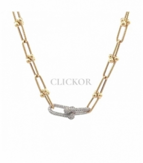 COLLAR ORO 18KT CON CIRCONITAS