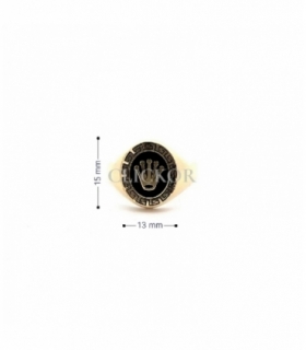 SELLO ORO 18KT CORONA GRECA