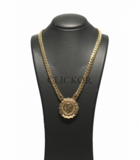 COLLAR ORO 18KT MONEDA CIRCONITAS