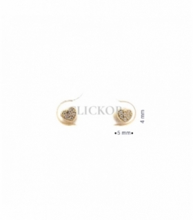 PENDIENTES BEBE ORO 18KT CORAZON