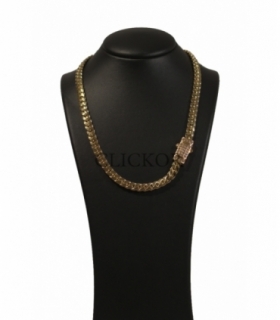 CADENA CUBANA ORO 18KT CON CIRCONITAS