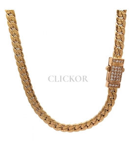 CADENA CUBANA ORO 18KT CON GRECA