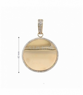 COLGANTE ORO 18KT CHAPA CIRCONITAS