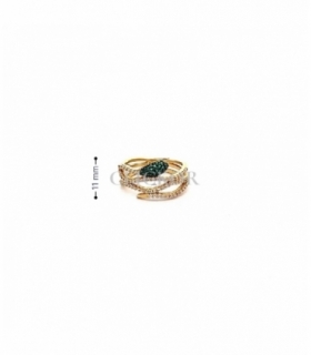 ANILLO ORO 18KT CIRCONITAS SERPIENTE