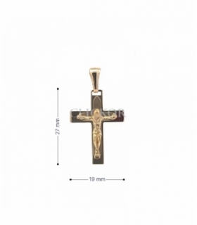 COLGANTE CRUZ CON CRISTO ORO 18KT