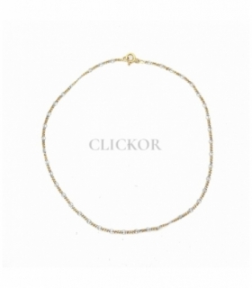 TOBILLERA ORO BICOLOR 18KT
