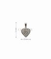 COLGANTE ORO BLANCO 18KT CORAZON CIRCONI
