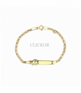 PULSERA BEBE ORO BICOLOR 18KT COCHE