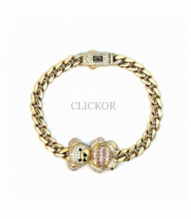 PULSERA ORO 18KT OSO CIRCONITAS
