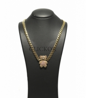COLLAR ORO 18KT OSO CIRCONITAS