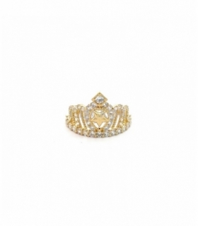 ANILLO ORO 18KT CORONA CIRCONITAS
