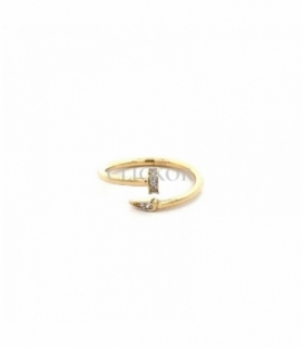 ANILLO ORO 18KT CLAVO CIRCONITAS