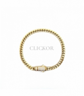PULSERA CUBANA ORO 18KT CON CIRCONITAS