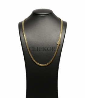 CADENA CUBANA ORO 18KT CON CIRCONITAS