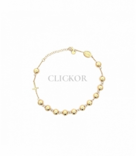 PULSERA ROSARIO ORO 18KT