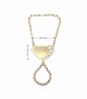 PASAMANO CORAZON ORO 18KT CIRCONITAS