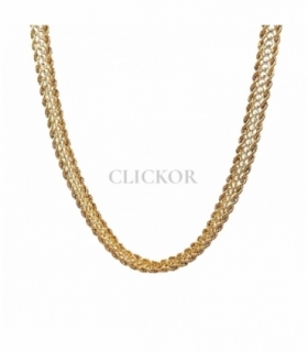 COLLAR ORO 18KT DOBLE CORDON CIRCONITAS