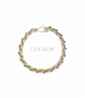 PULSERA ORO 18KT CIRCONITAS AZULES