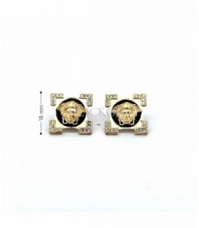 PENDIENTES ORO 18KT MEDUSA CON CIRCONITA