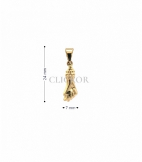 COLGANTE PUÑO ORO 18KT