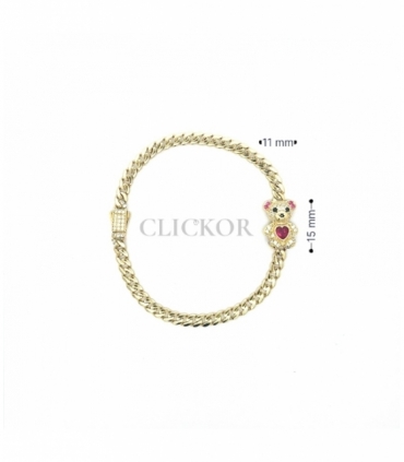 PULSERA ORO 18KT OSO CIRCONITAS