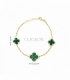 PULSERA ORO 18KT TREBOL DE JADE