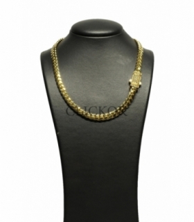 CADENA CUBANA ORO 18KT CON CIRCONITAS