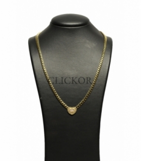 COLLAR CORAZON ORO 18KT CON CIRCONITAS