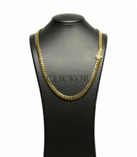 CADENA CUBANA ORO 18KT CON CIRCONITAS