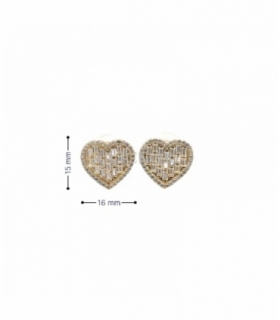 PENDIENTES CORAZON ORO 18KT