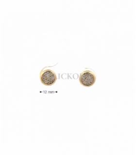 PENDIENTES REDONDO ORO 18KT CIRCONITAS