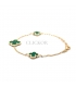 PULSERA ORO 18KT TREBOL DE JADE