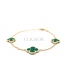 PULSERA ORO 18KT TREBOL DE JADE