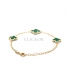 PULSERA ORO 18KT TREBOL DE JADE