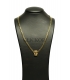 COLLAR OSO ORO 18KT CON CIRCONITAS
