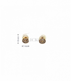 PENDIENTES ORO 18KT BOLSO DE CIRCONITAS
