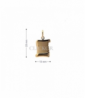 COLGANTE PERGAMINO ORO 18KT