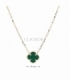 COLLAR ORO 18KT TREBOL DE JADE